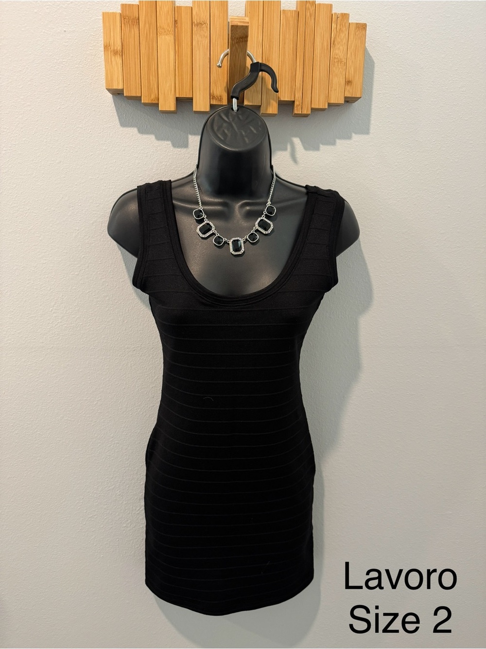 Lavoro Black Sleeveless Mini Dress